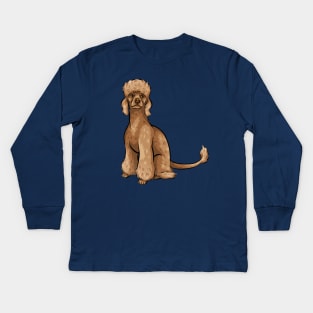 Cute Ginger Poodle Dog Kids Long Sleeve T-Shirt